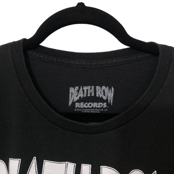 Men's Death Row Records Black White Printed Crewneck Short Sleeve 2x - Picture 4 of 5
